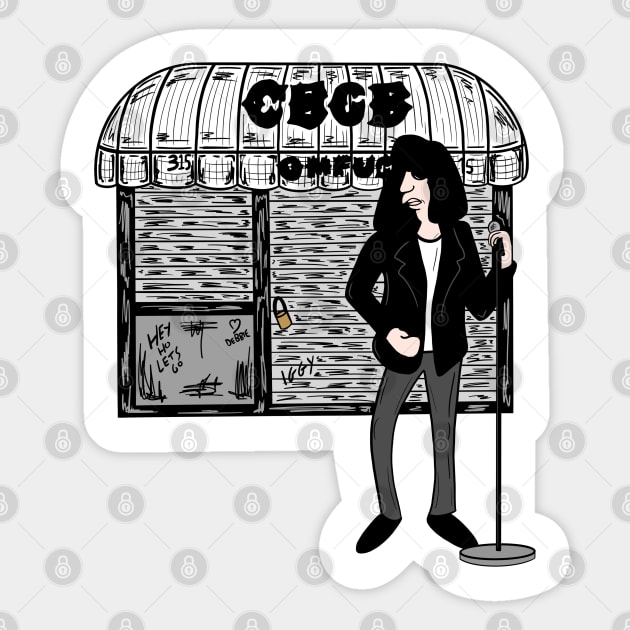 CBGB Punk Rock Music Sticker by Jamie Collins